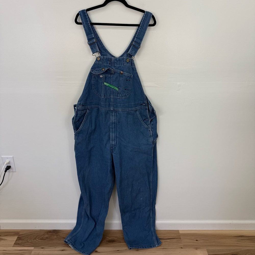 Key Men's Blue Denim Overalls F4